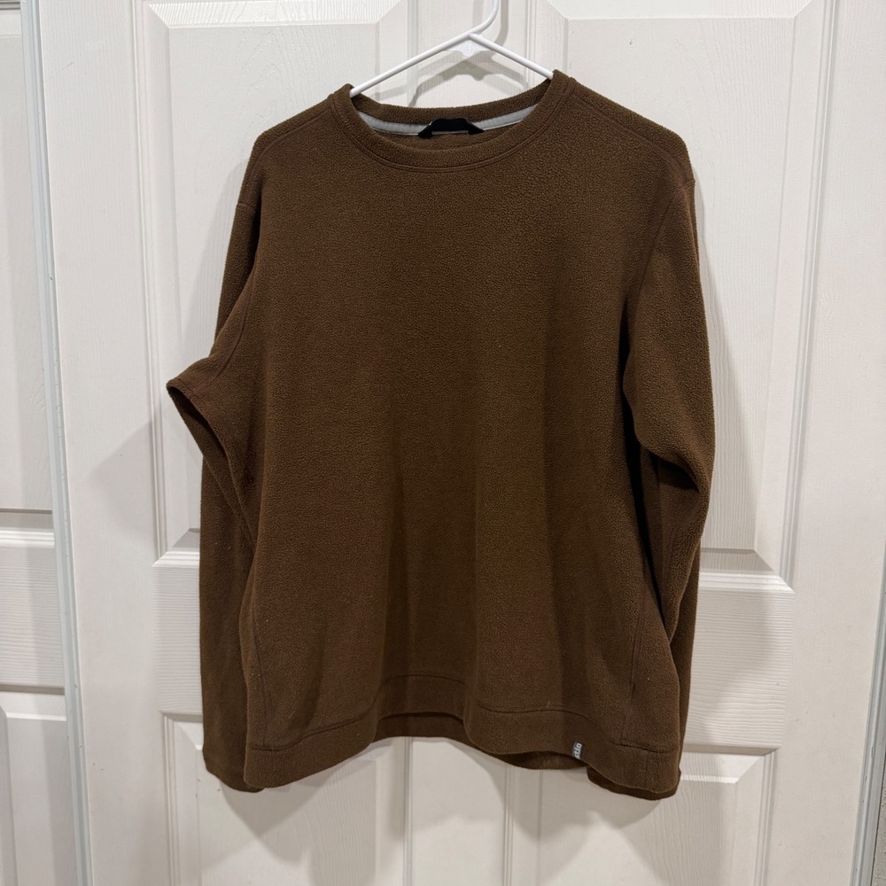 Stio Mens Brown Fleece Crewneck Sweatshirt FW23LEN3 Style 200056 Size L